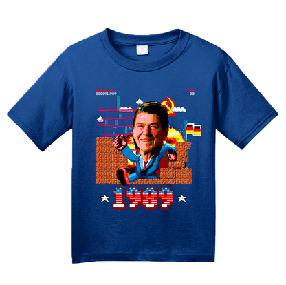 Youth Royal Ronald Reagan Punching Through Berlin Wall T-shirt