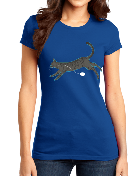 Girly Royal Cat And Mouse T-shirt