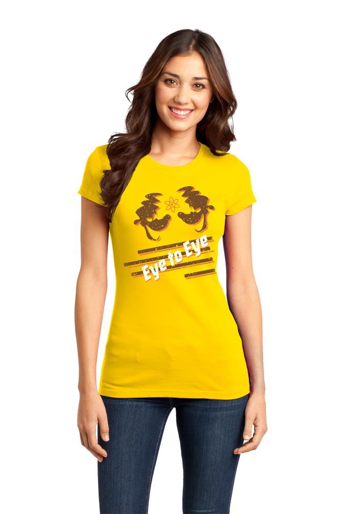 Girly Yellow Eye to Eye Goofy Movie Inspired Tee T-shirt