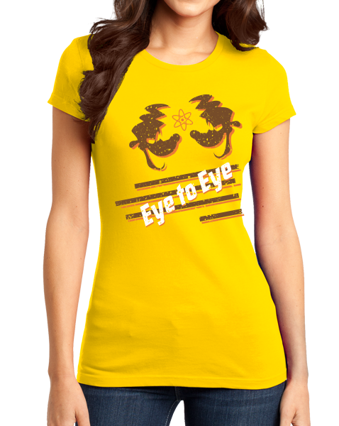 Girly Yellow Eye to Eye Goofy Movie Inspired Tee T-shirt