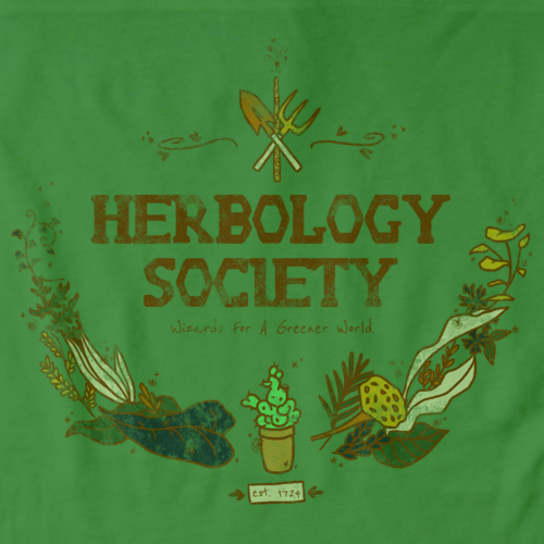 Herbology Society Harry Potter Inspired Fan Tee Green art preview