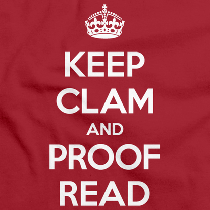 Keep Clam and Proof Read Red art preview