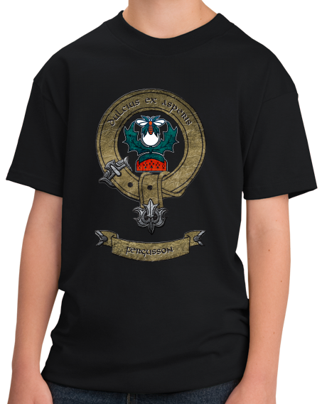 Youth Black Fergusson Clan - Scottish Alba Pride Heritage Clan Fergusson T-shirt