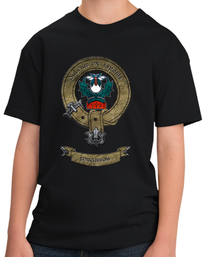 Youth Black Fergusson Clan - Scottish Alba Pride Heritage Clan Fergusson T-shirt