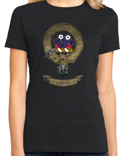 Ladies Black Fraser Clan - Scottish Pride Heritage Ancestry Clan Fraser T-shirt