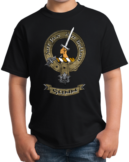 Youth Black Gunn Clan - Scottish Pride Heritage Ancestry Clan Gunn T-shirt