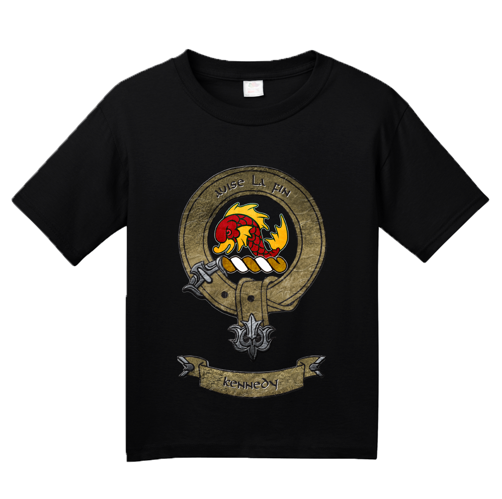 Youth Black Kennedy Clan - Scottish Pride Heritage Ancestry Clan Kennedy T-shirt