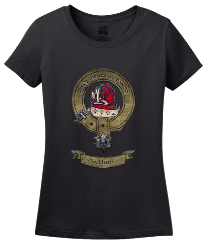 Ladies Black Lockhart Clan - Scottish Heritage Pride Ancestry Lockhart T-shirt