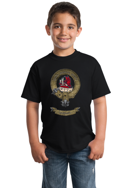 Youth Black Lockhart Clan - Scottish Heritage Pride Ancestry Lockhart T-shirt