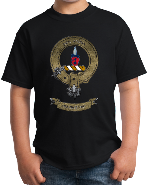Youth Black Macintyre Clan - Scottish Pride Heritage Clan Macintyre T-shirt