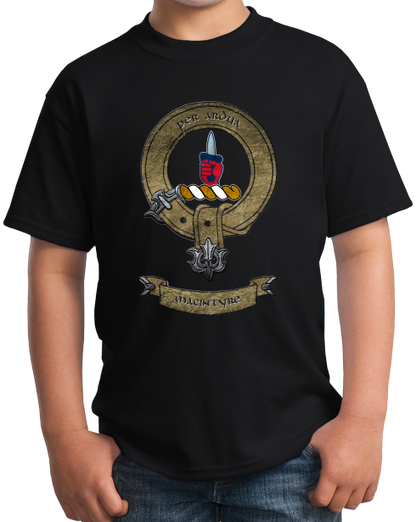 Youth Black Macintyre Clan - Scottish Pride Heritage Clan Macintyre T-shirt