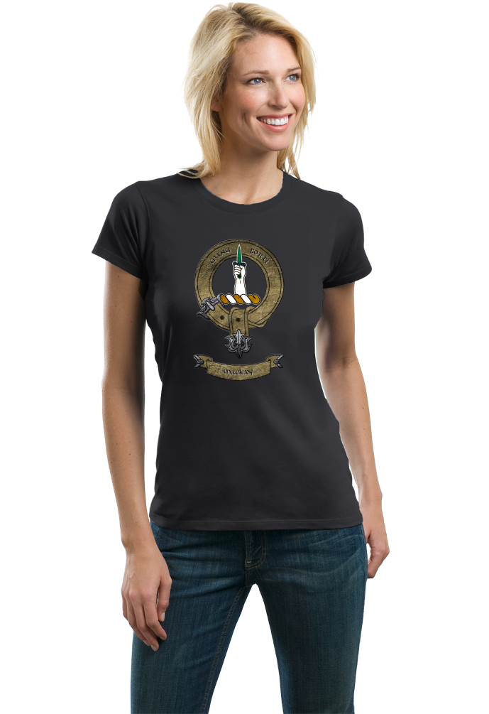 Ladies Black Mackay Clan - Scottish Pride Heritage Ancestry Clan Mackay T-shirt