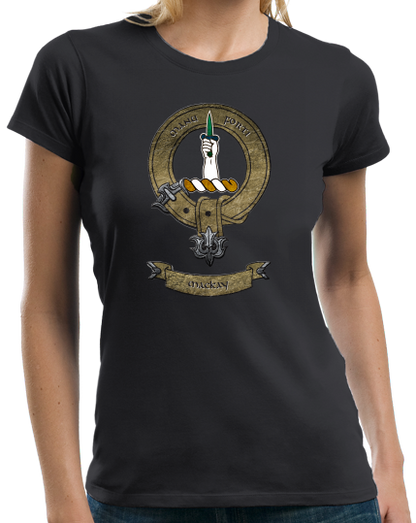 Ladies Black Mackay Clan - Scottish Pride Heritage Ancestry Clan Mackay T-shirt