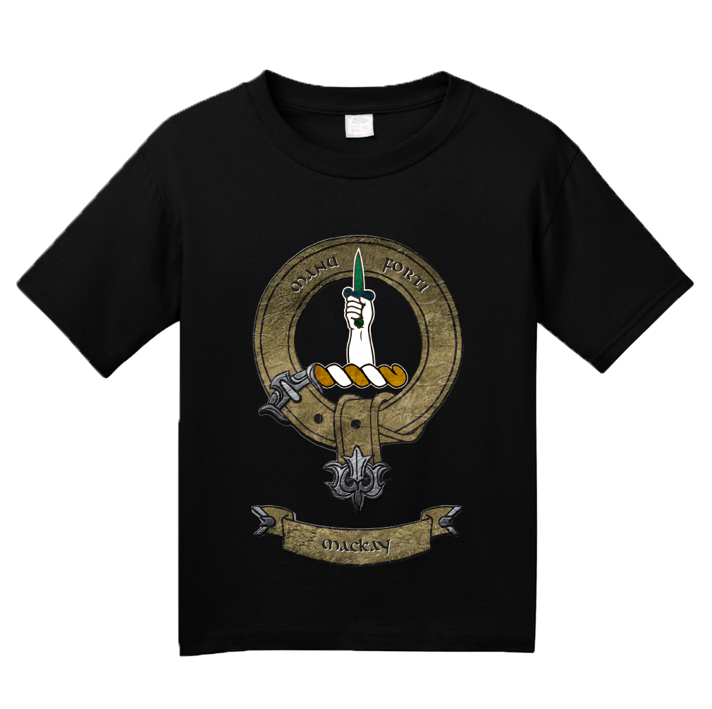 Youth Black Mackay Clan - Scottish Pride Heritage Ancestry Clan Mackay T-shirt