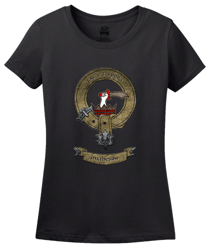 Ladies Black Clan Matheson - Scottish Heritage Pride Ancestry Clan Matheson T-shirt