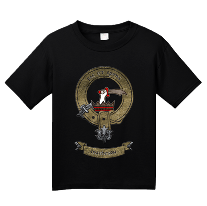 Youth Black Clan Matheson - Scottish Heritage Pride Ancestry Clan Matheson T-shirt