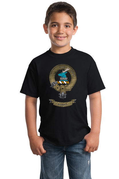 Youth Black Clan Sempill - Scottish Pride Heritage Family Clan Sempill T-shirt