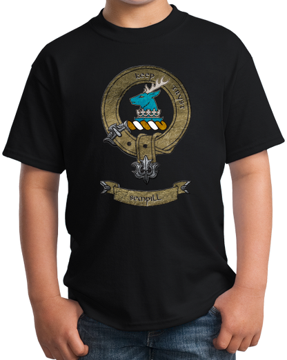 Youth Black Clan Sempill - Scottish Pride Heritage Family Clan Sempill T-shirt