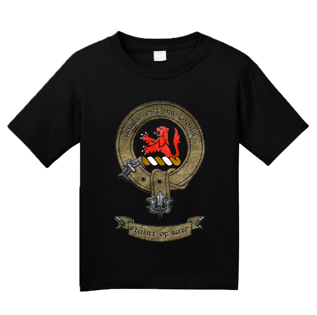 Youth Black Clan Stuart - Scottish Pride Heritage Family Clan Stuart T-shirt