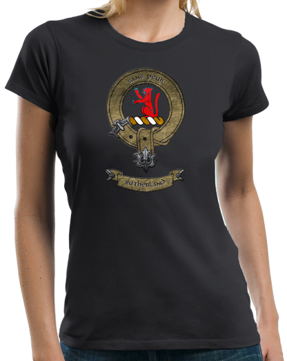 Ladies Black Clan Sutherland - Scottish Pride Heritage Clan Sutherland T-shirt