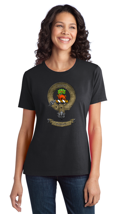 Ladies Black Clan Swinton - Scottish Pride Heritage Family Clan Swinton T-shirt