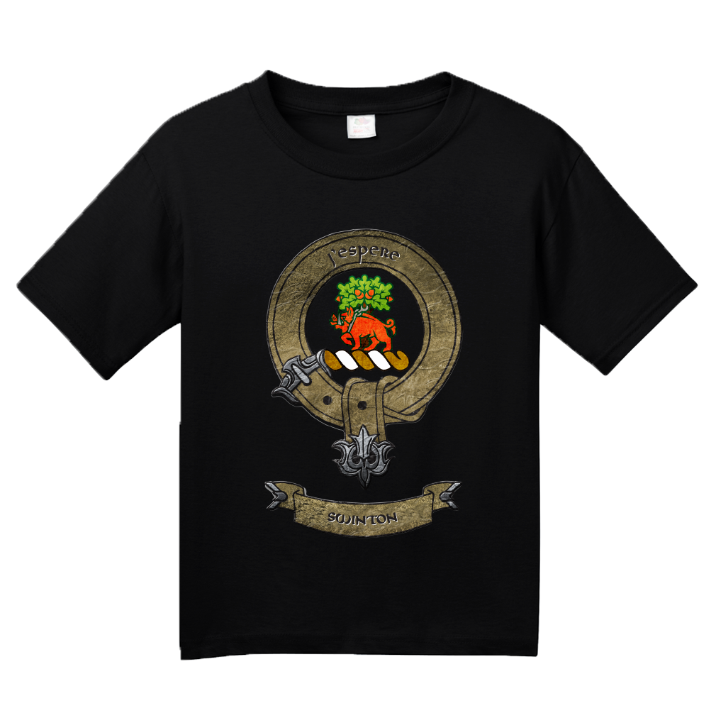 Youth Black Clan Swinton - Scottish Pride Heritage Family Clan Swinton T-shirt