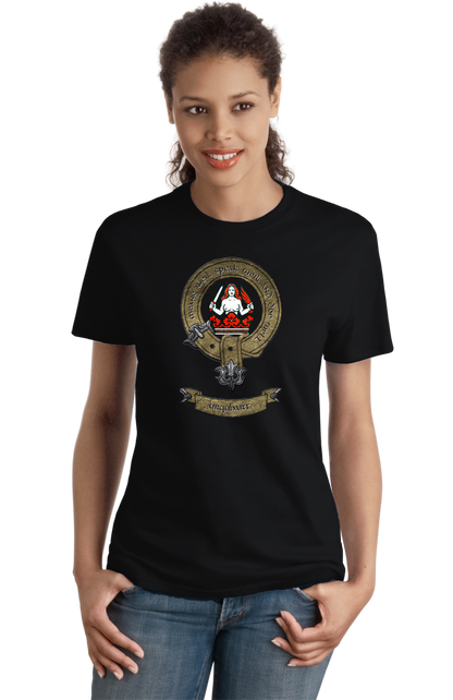 Ladies Black Clan Urquhart - Scottish Pride Heritage Family Clan Urquhart T-shirt