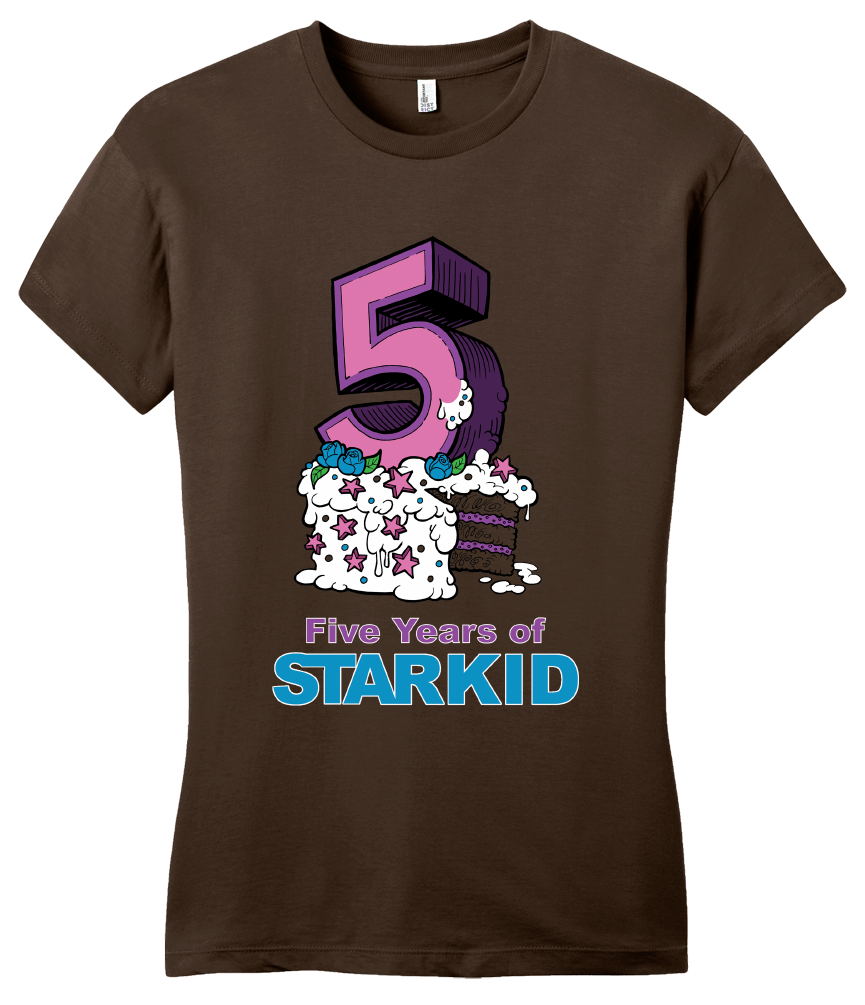 Girly Brown StarKid 5-Year Anniversary Cupcake  T-shirt