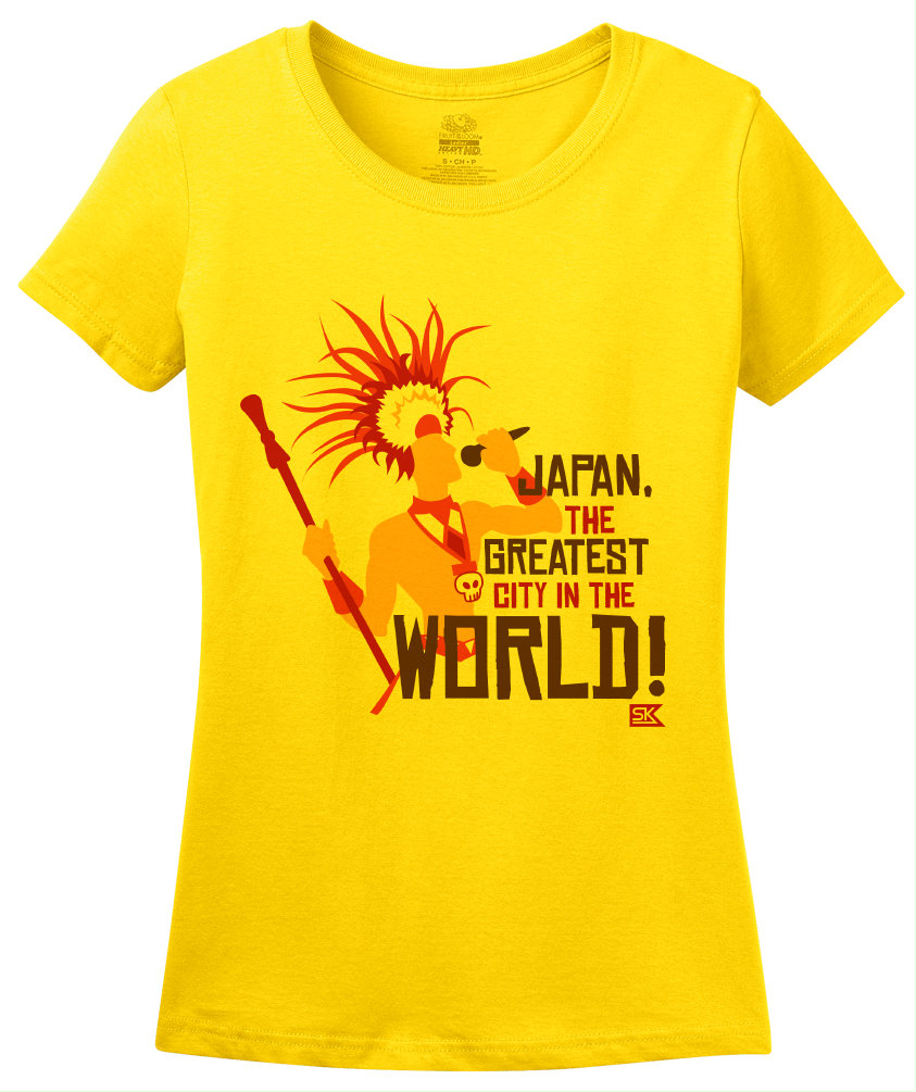 Ladies Yellow Apocalyptour Margaret Greatest City T-shirt