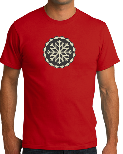 Standard Red Snowflake Icon - Cute Skiing Winter Snow Bunny Snowboarder T-shirt