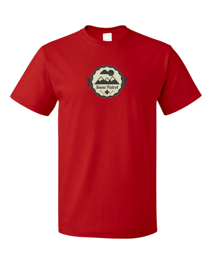 Standard Red Snow Patrol Logo - Cool Retro Skiing Winter Skier Cute Logo T-shirt