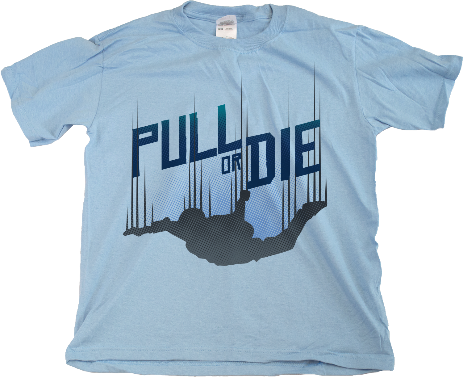 Youth Light Blue Pull Or Die - Skydiving Parachute Extreme Sports Funny Humor T-shirt