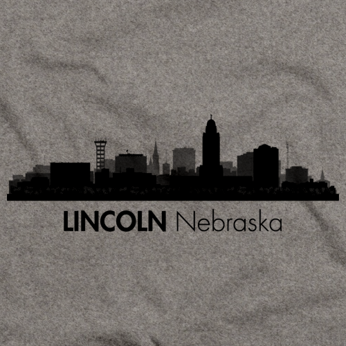 Skyline of Lincoln, Nebraska Grey art preview