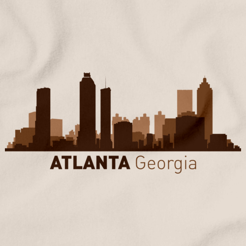 Ann Arbor Tees Atlanta, GA City Skyline - ATL Hot'Lanta Atlanta Braves Falcons T-Shirt