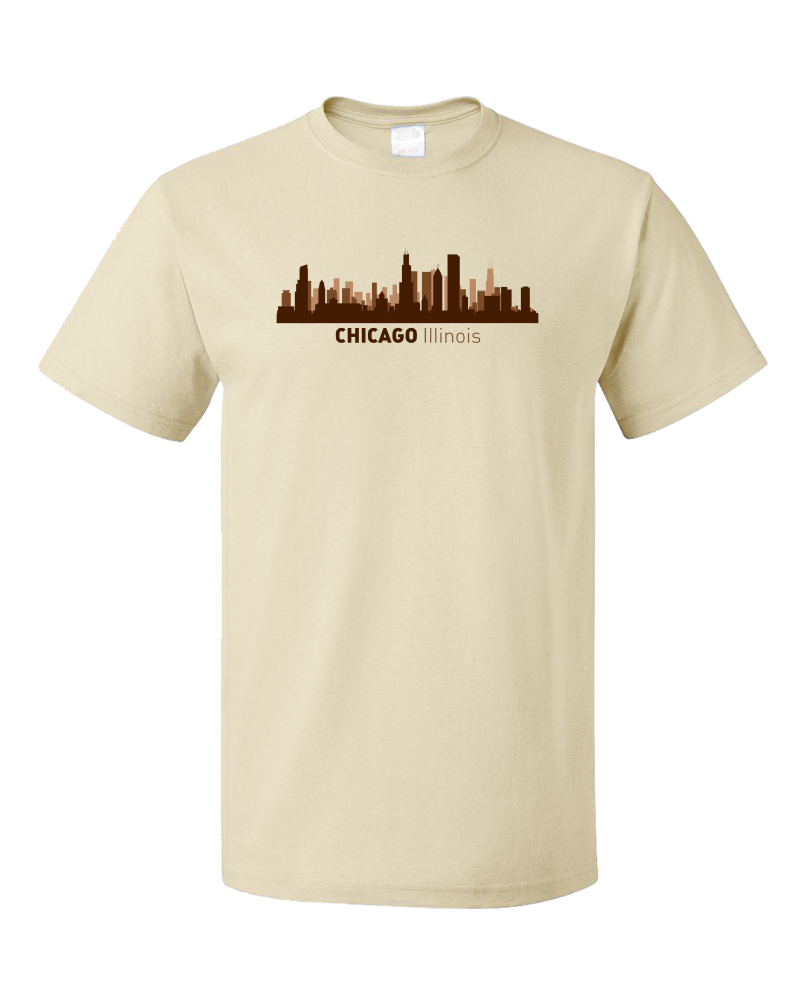 Unisex Natural Chicago, IL City Skyline - Second City Windy Chi-Town Love Pride T-shirt