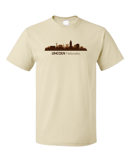 Unisex Natural Skyline Of Lincoln, Nebraska - Nebraska State Capital Love T-shirt