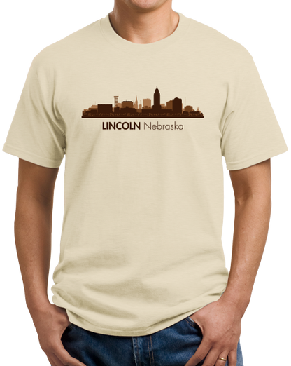 Unisex Natural Skyline Of Lincoln, Nebraska - Nebraska State Capital Love T-shirt