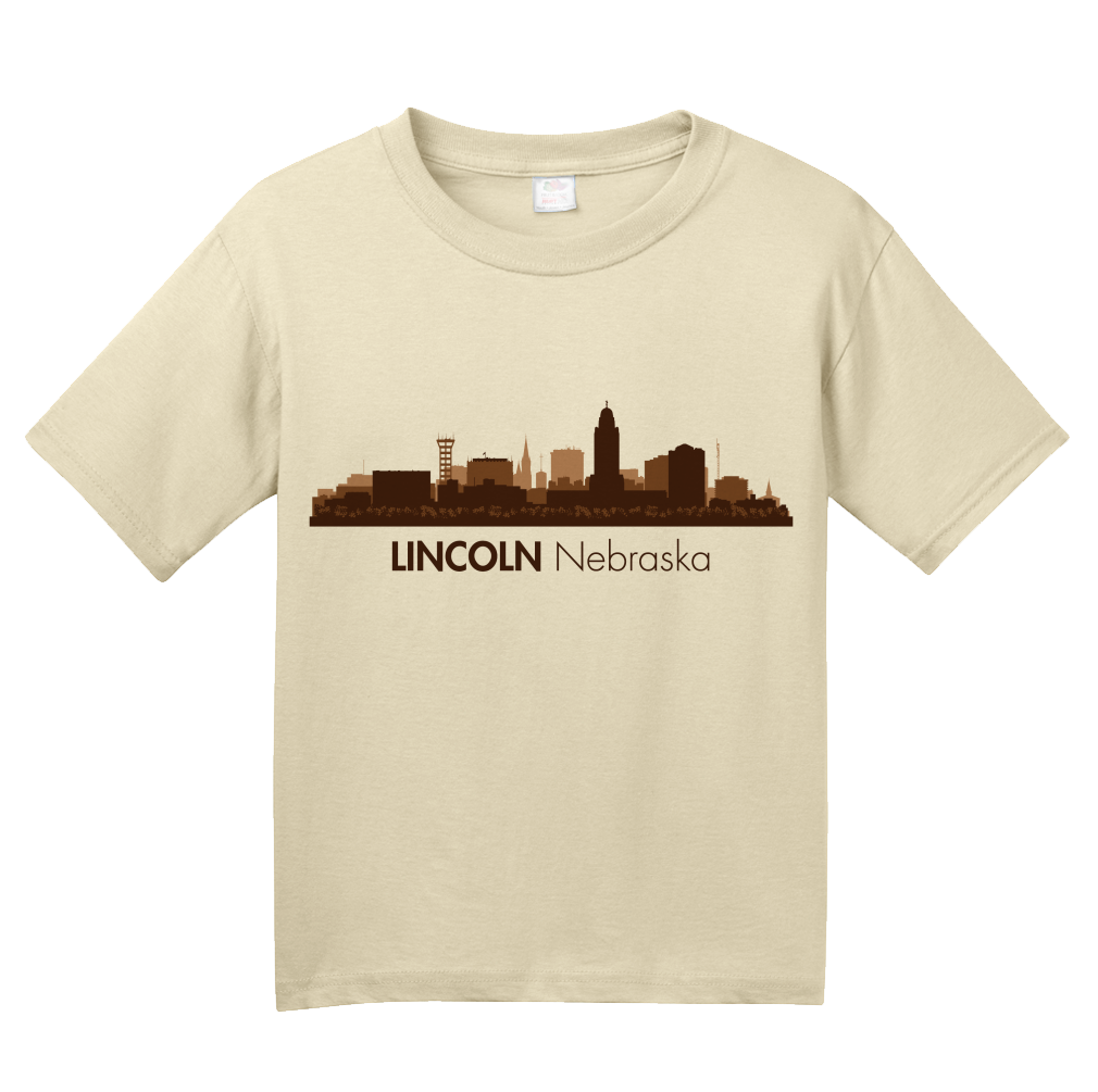 Youth Natural Skyline Of Lincoln, Nebraska - Nebraska State Capital Love T-shirt