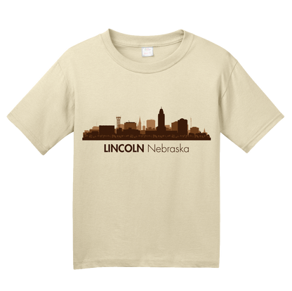 Youth Natural Skyline Of Lincoln, Nebraska - Nebraska State Capital Love T-shirt