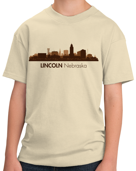 Youth Natural Skyline Of Lincoln, Nebraska - Nebraska State Capital Love T-shirt