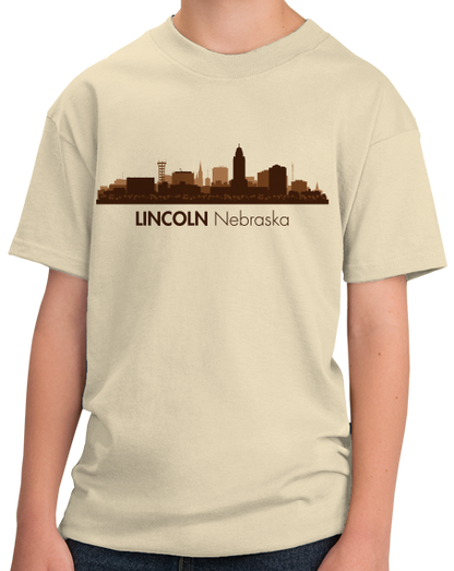 Youth Natural Skyline Of Lincoln, Nebraska - Nebraska State Capital Love T-shirt