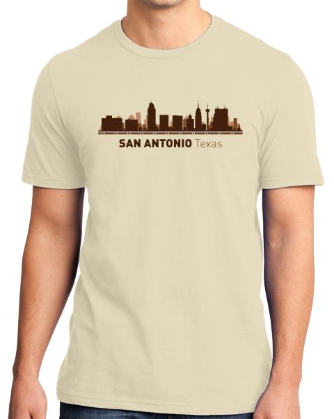 Unisex Natural San Antonio, TX City Skyline - Texas Pride Love River City UTSA T-shirt