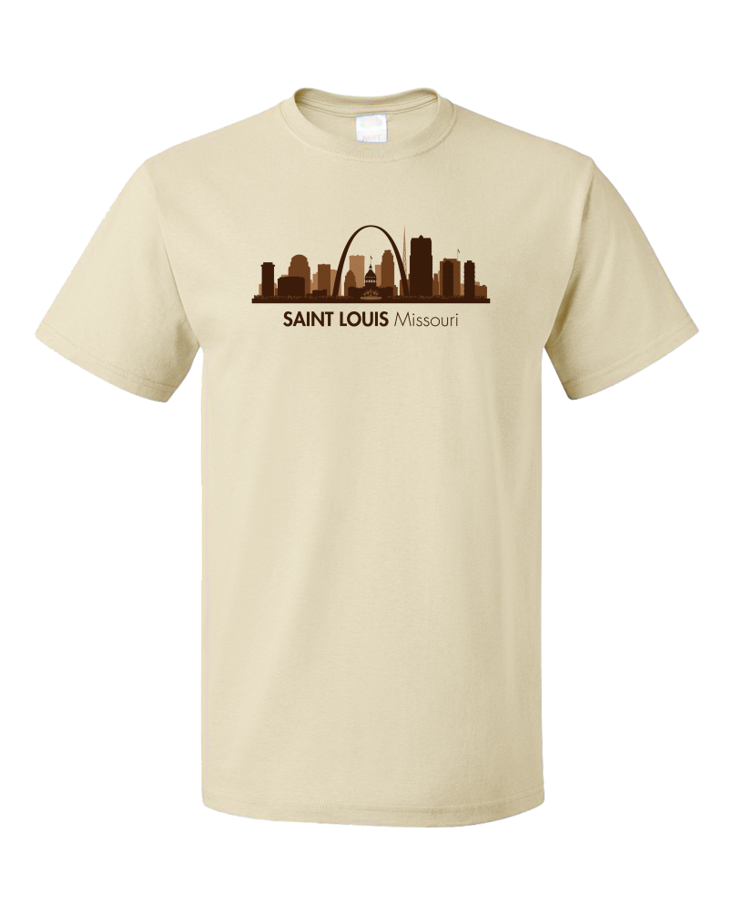 Unisex Natural Skyline Of Saint Louis, Missouri - Gateway Arch Cardinals Rams T-shirt