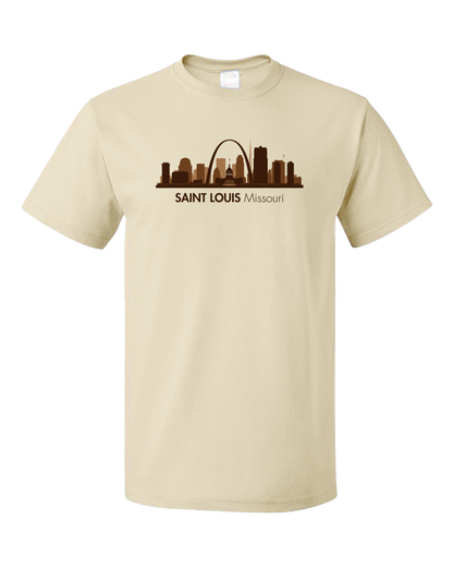 Unisex Natural Skyline Of Saint Louis, Missouri - Gateway Arch Cardinals Rams T-shirt