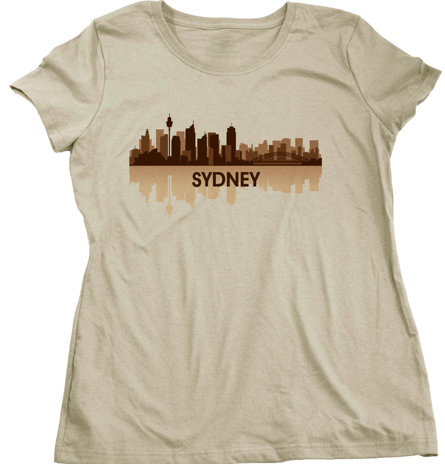 Ladies Natural Sydney, Australia City Skyline - Sydney Love Hometown Pride T-shirt