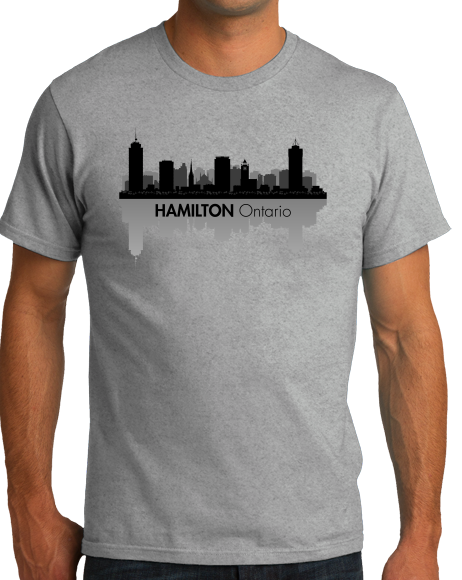 Unisex Grey Skyline Of Hamilton, Ontario - Hamilton Tiger-Cats Pride Love T-shirt