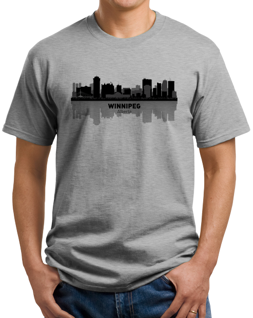 Unisex Grey Winnipeg, Canada City Skyline - Winnipeg Jets Pride Love Native T-shirt