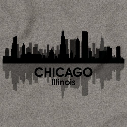 CHICAGO CITY SKYLINE Grey art preview