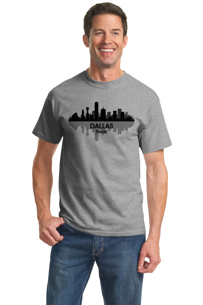 Dallas City Skyline - Texas Rangers Dallas Cowboys Stars Pride T-Shirt