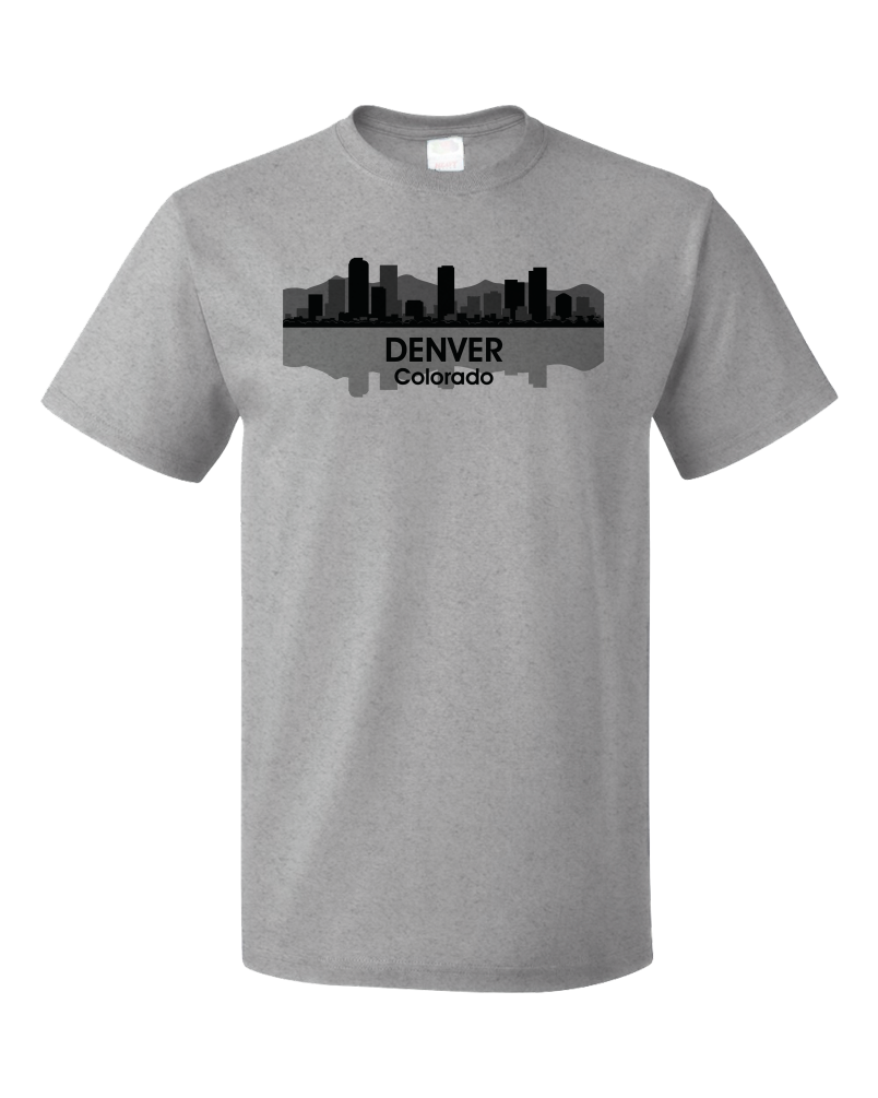 Unisex Grey Denver, Co City Skyline - Mile-High City Pride Colorado Rockies T-shirt